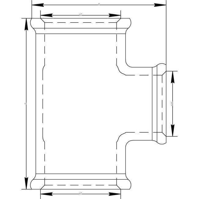 Трійник VIEGA 3130  1″x3/4″х1″ ВВВ (264420) 2