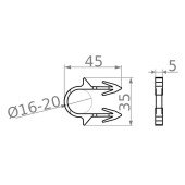 Такерна гарпун-скоба для кріплення труби теплої підлоги Ø16-20 довжина 45мм чорна (300шт) Такерна гарпун-скоба для кріплення труби теплої підлоги Ø16-20 довжина 45мм чорна (300шт)