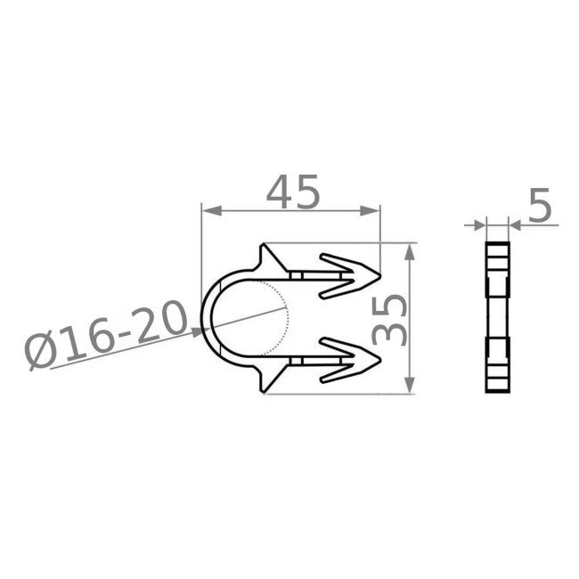 Такерна гарпун-скоба для кріплення труби теплої підлоги Ø16-20 довжина 45мм чорна (300шт) Такерна гарпун-скоба для кріплення труби теплої підлоги Ø16-20 довжина 45мм чорна (300шт)