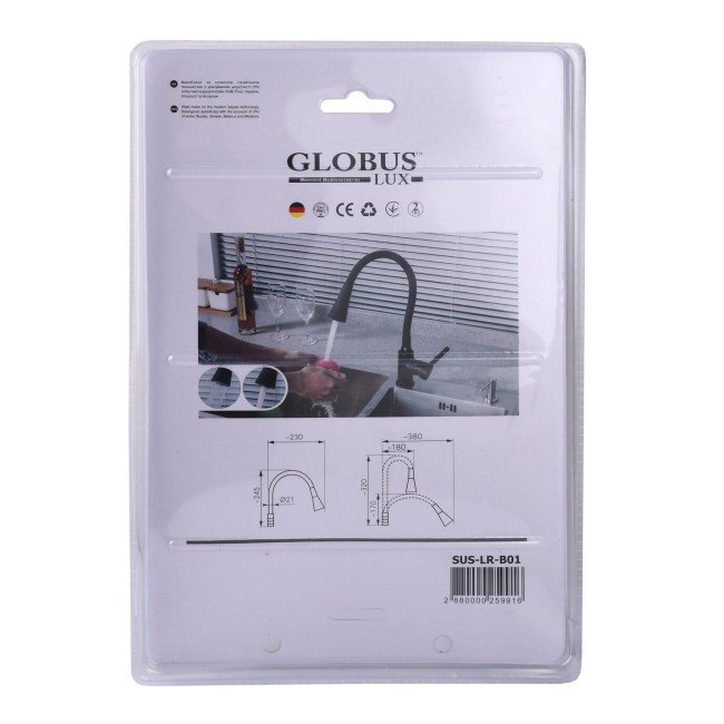 Вилив змішувача Globus Lux SUS-LR-B01 2