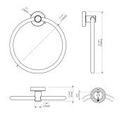 Набір аксесуарів для ванної SONIA ASTRAL KIT( 6 предметів) 181285