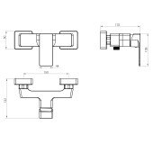Змішувач для душу DOMINO Dionis DDD-105N Змішувач для душу DOMINO Dionis DDD-105N