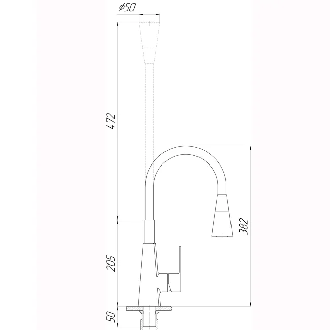 Змішувач для кухні DOMINO Dionis DDD-203SM-BB