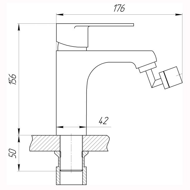 Змішувач для біде DOMINO Dionis DDD-106