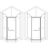 Душова кабіна пятикутна RABA L90TB (L90BT) BRAVO (2уп.)