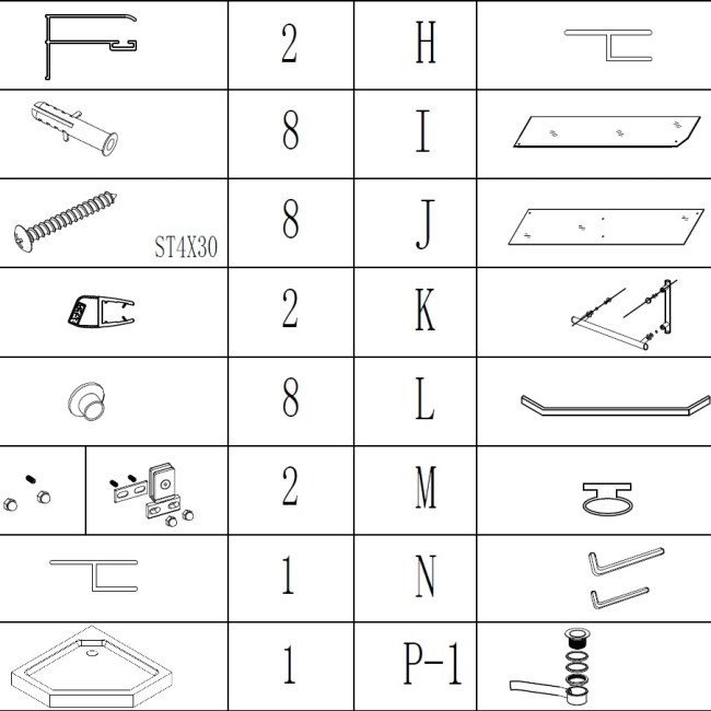 Душова кабіна пятикутна RABA L90TB (L90BT) BRAVO (2уп.)
