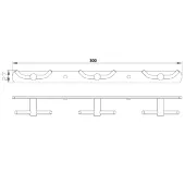Планка з гачками подвійними 3х2 Perfect Sanitary Appliances RM 1503-3