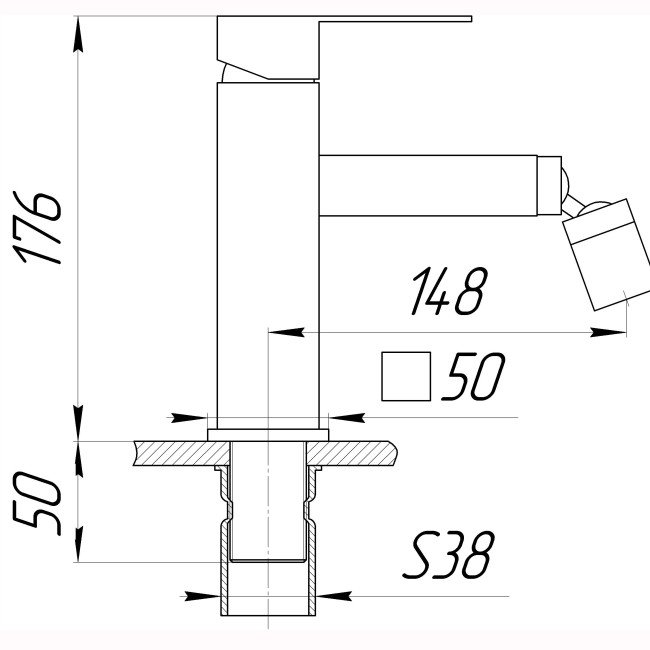 Змішувач для біде Globus Lux SICILIA SBQ-106 Змішувач для біде Globus Lux SICILIA SBQ-106