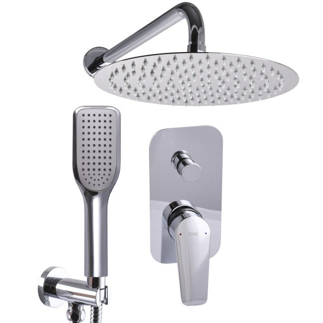 Змішувач для душу вбудований TOPAZ CAPRI TCA-15205-H43 комплект з душ. набором, 2 лійки, D35 2