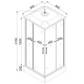 Душовий бокс квадратний NIDA L90GBB (L90B) BRAVO (4уп.) Душовий бокс квадратний NIDA L90GBB (L90B) BRAVO (4уп.)