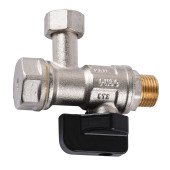 Кран кульовий котловий   1/2″  ARCO 150823 кутовий з накидною гайкою  with FILTER