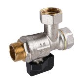 Кран кульовий котловий   3/4″  ARCO 150824 кутовий з накидною гайкою  with FILTER