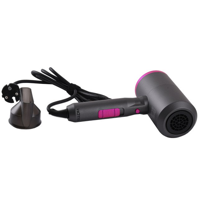 Фен HOTEC 12.403 для волосся  готельний , корпус Графіт ABS (220В , 1600-1800Вт) 2