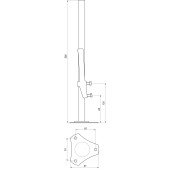 Підлоговий кронштейн панельного радіатора висота-500мм СТ5-С