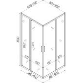 Душова кабіна квадратна без піддона ODRA N90TB.Mosaic BRAVO (1уп.) Душова кабіна квадратна без піддона ODRA N90TB.Mosaic BRAVO (1уп.)
