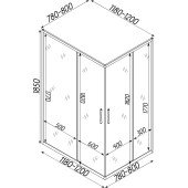 Душова кабіна прямокутна без піддона NOTEC N120FS BRAVO (1уп.) Душова кабіна прямокутна без піддона NOTEC N120FS BRAVO (1уп.)