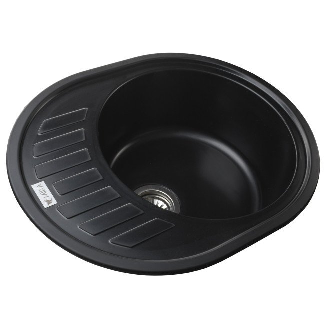 Гранітна мийка Mira ARNICA чорний 620 х 500 мм 2