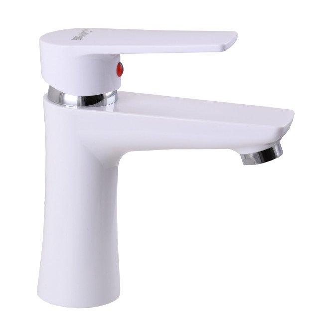 Змішувач для умивальника BRAVO BR-00-101 термопластик ABS, білий, на гайці 2