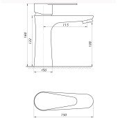 Змішувач для умивальника BRAVO BR-00-101 термопластик ABS, білий, на гайці Змішувач для умивальника BRAVO BR-00-101 термопластик ABS, білий, на гайці