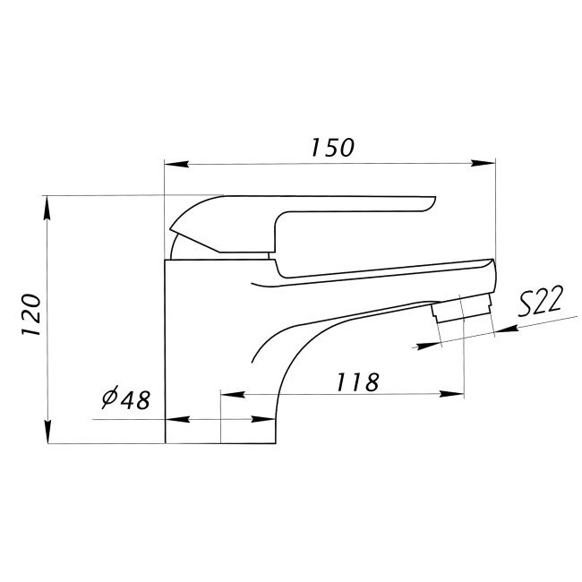 Змішувач для умивальника BRAVO BO-00-101 термостійкий ABS пластик Змішувач для умивальника BRAVO BO-00-101 термостійкий ABS пластик