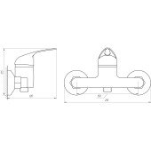 Змішувач для душу BRAVO BO-00-105 термостійкий ABS пластик