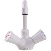 Змішувач для умивальника BRAVO B2-00-401 термостійкий ABS пластик, білий Змішувач для умивальника BRAVO B2-00-401 термостійкий ABS пластик, білий