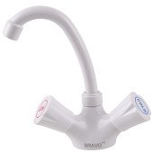 Змішувач для умивальника BRAVO B2-00-401 термостійкий ABS пластик, білий Змішувач для умивальника BRAVO B2-00-401 термостійкий ABS пластик, білий