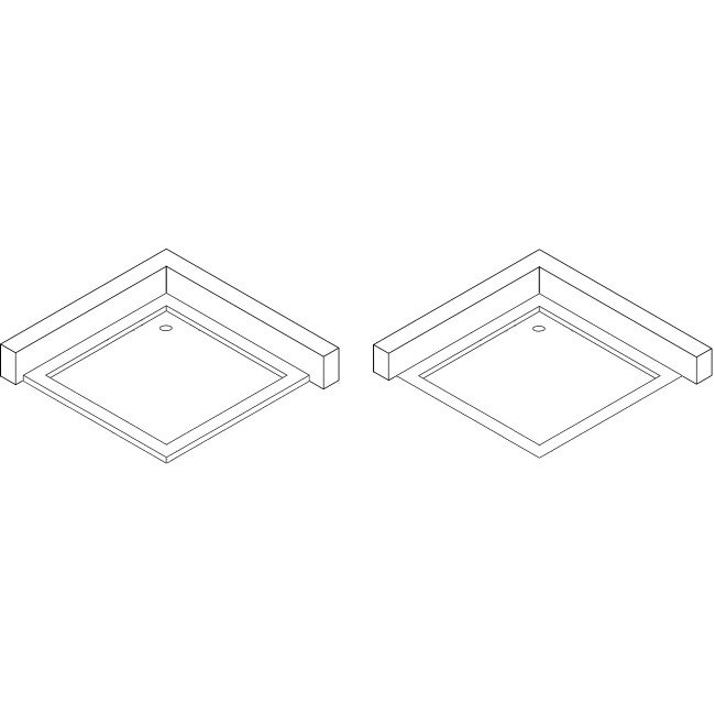 Душовий піддон квадратний BOBR SS100I BRAVO (1уп.) 2