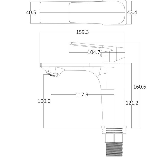 Змішувач для умивальника Globus Lux BONN GLB-0401 Змішувач для умивальника Globus Lux BONN GLB-0401