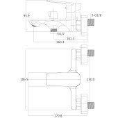 Змішувач для ванної Globus Lux BONN GLB-0102N Змішувач для ванної Globus Lux BONN GLB-0102N