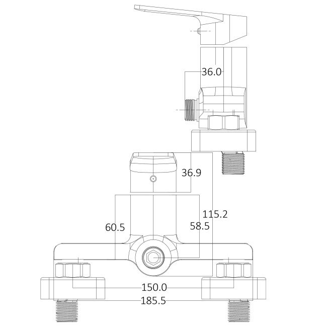 Змішувач для душу Globus Lux BONN GLB-0105N