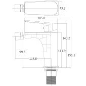Змішувач для біде Globus Lux BONN GLB-0106 Змішувач для біде Globus Lux BONN GLB-0106
