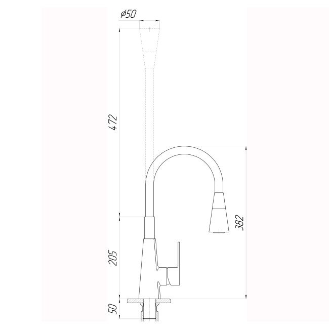 Змішувач для кухні DOMINO Dionis DDD-203SM-BR-B01 2