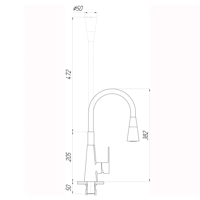 Змішувач для кухні DOMINO Dionis DDD-203SM-BR-B01 2 Змішувач для кухні DOMINO Dionis DDD-203SM-BR-B01 2