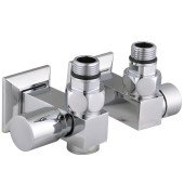 Набір Кран вентильний кутовий з американкою SOLOMON LUX 1/2″CUBE CHROM 8888_ТЕН (1уп.)