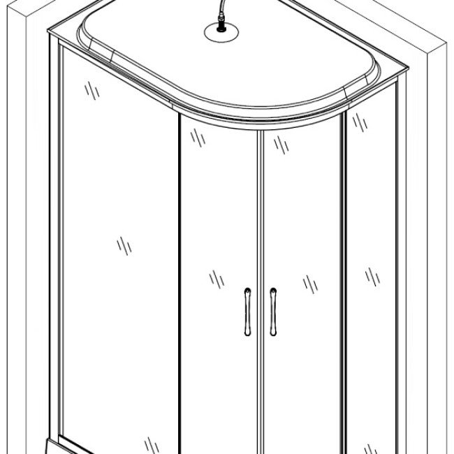 Душовий бокс асиметричний лівий REGA L120FFSL BRAVO (3уп.)