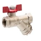 Кран кульовий з фільтром ″ARCO Sena″  3/4″ вн./вн.      152504     (Метелик)