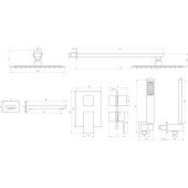 Змішувач для душу вбудований TOPAZ ODISS TO 08115-H13-WW