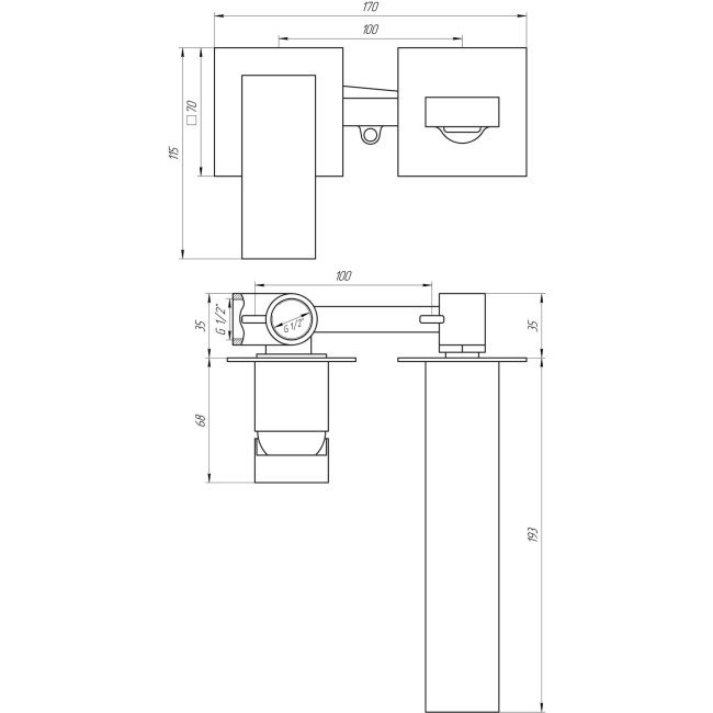 Змішувач для умивальника TOPAZ ODISS TO 18235-H66-WW Змішувач для умивальника TOPAZ ODISS TO 18235-H66-WW