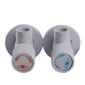 Набір кранів кутових кераміка SOLOMON EXCLUSIVE 1/2″X1/2″ 9889 WW  (White/White) (комплект2шт.)