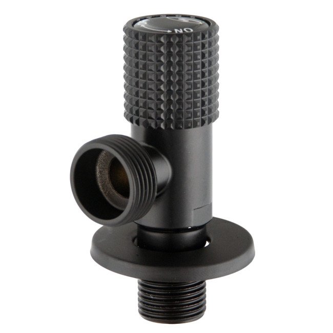 Кран кутовий кераміка SOLOMON EXCLUSIVE 1/2″X3/4″ 989 BB (BLACK/BLACK) ( 1шт.) 2