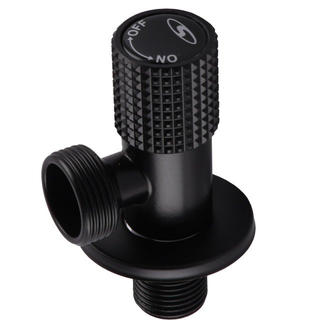 Кран кутовий кераміка SOLOMON EXCLUSIVE 1/2″X3/4″ 989 BB (BLACK/BLACK) ( 1шт.) Кран кутовий кераміка SOLOMON EXCLUSIVE 1/2″X3/4″ 989 BB (BLACK/BLACK) ( 1шт.)