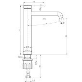 Змішувач для умивальника TOPAZ LOFT TLF 32203-H75-C