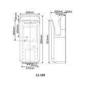 Сушарка для рук HOTEC 11.102 ABS Silver