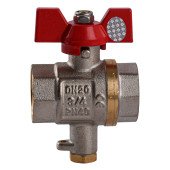 Кран кульовий повнопрохiдний  для підключення термометра  SOLOMON 3/4″ V1242 S