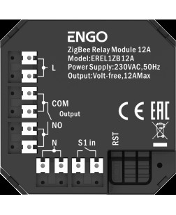 EREL1ZB12A - Релейний модуль ZigBee 3.0 (12A)