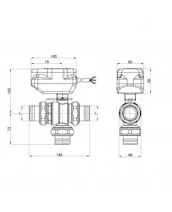 Кран кульовий зонний Icma 1" №343