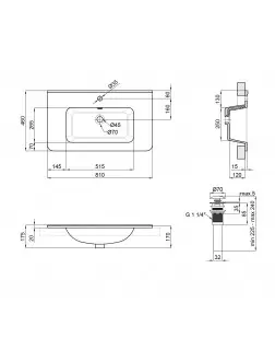 Раковина Qtap Albatross 9H 800х460х180 White з донним клапаном QT01119080HW