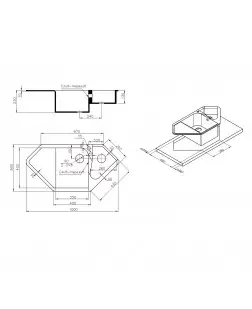 Кухонна мийка з додатковою чашею Lidz 1000x500/225 STO-10 (LIDZSTO101000500225)
