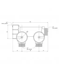 Колектор Icma 3/4" 2 виходи №227